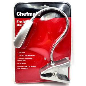 CHEFMATE Flexible Grill Light With 12 Inch Neck 9 LED Bulbs & Clip NEW